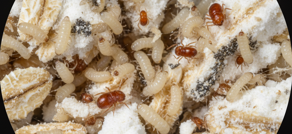 Image pour larve mite alimentaire danger