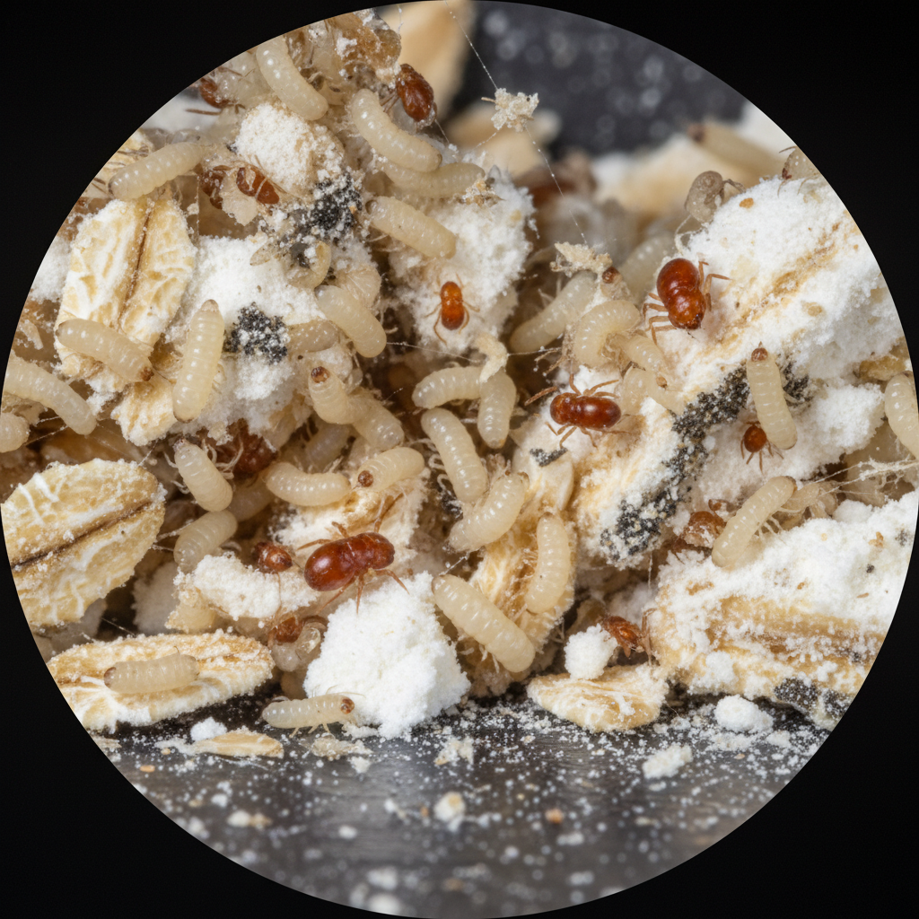 Image pour larve mite alimentaire danger