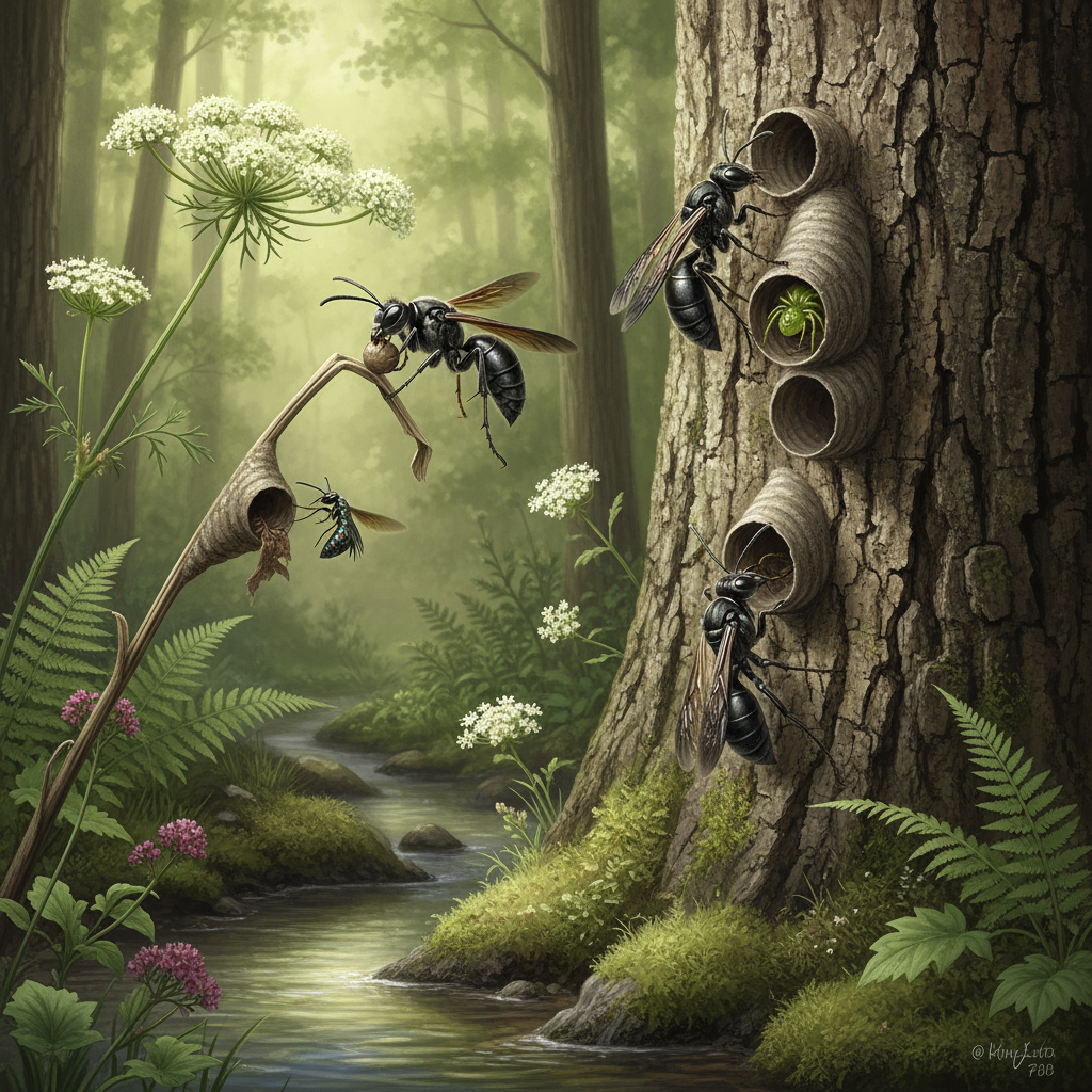 Image pour guepes charbonnieres interactions écologiques