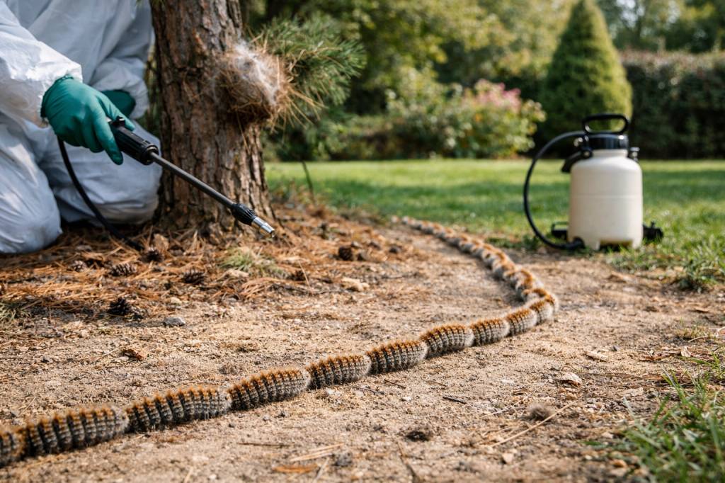 Chenilles processionnaires Quincieux : entreprise de dératisation, spécialiste professionnel des jardins privés